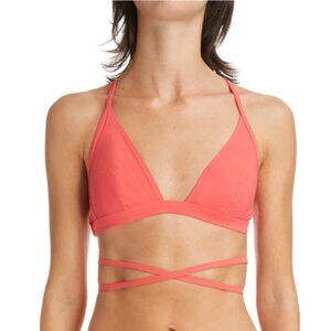 ISABEL MARANT Solange Show Strappy Triangle Bikini Top In Poppy Coral